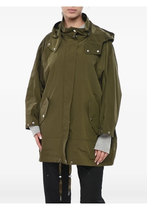 Woolrich detachable-hood zip-up jacket - Green