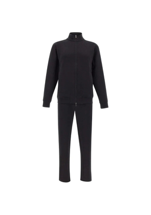 Paul & Shark logo-embroidered zip-up tracksuit - Black