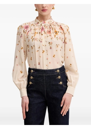 LUISA SPAGNOLI Bria floral-print silk blouse - Neutrals