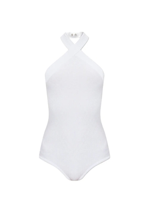 Balmain sequin-embellished halterneck bodysuit - White