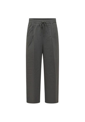 FEAR OF GOD ESSENTIALS cotton twill pleat front drawstring pants - Grey