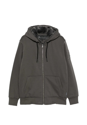 Moose Knuckles Bunny logo-patch hoodie - Grey