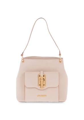 Love Moschino logo-plaque shoulder bag - Neutrals