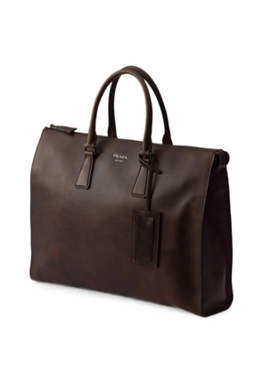 Prada leather tote bag - Brown