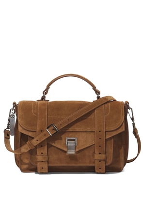 Proenza Schouler medium PS1 suede crossbody bag - Brown