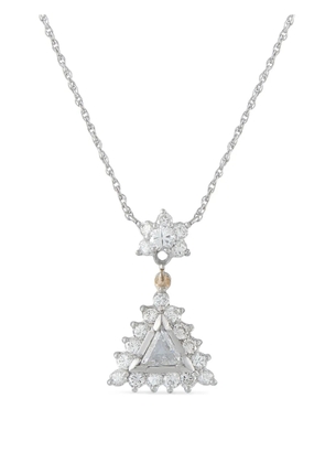 LB Exclusive diamond triangle necklace - Silver