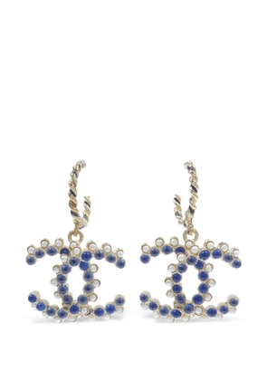 CHANEL Pre-Owned CC drop earrings - Blue