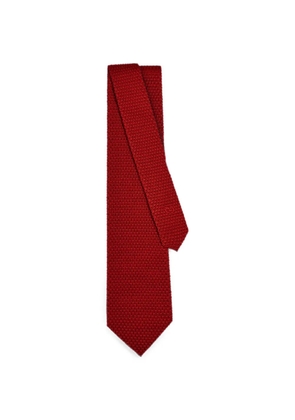 Ferragamo Silk and cashmere tie - Infinite Inspirations - Red
