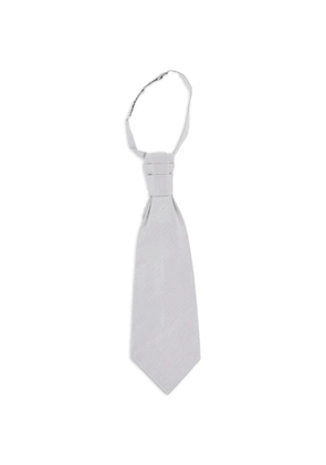 Corneliani chevron-pattern silk ascot tie - Grey