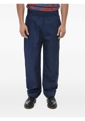 Laneus pleated elasticated-waistband trousers - Blue