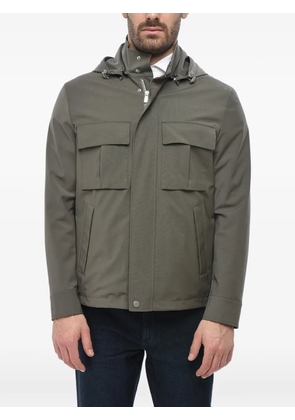 Corneliani Circle hooded utility jacket - Green