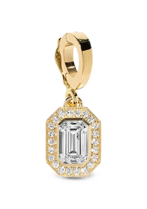 Azlee silhouette diamond emerald-cut pendant - Gold