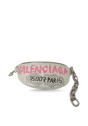 Balenciaga Pre-Owned Souvenir Graffiti belt bag - White
