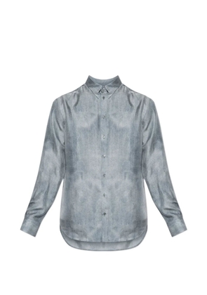 Giorgio Armani button-down silk shirt - Blue