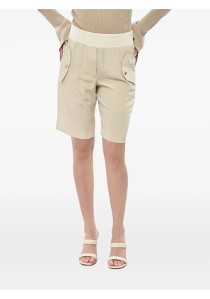 Helmut Lang elastic-waistband silk shorts - Neutrals
