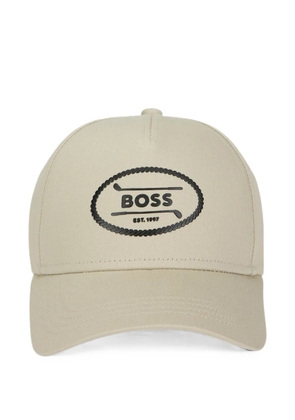 BOSS logo-patch baseball cap - Neutrals