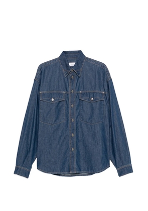 Versace logo-embroidered shirt - Blue