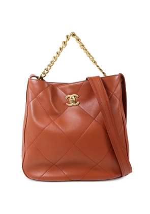 CHANEL Pre-Owned turn-lock-fastening tote bag - Orange