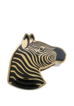Hermès Pre-Owned zebra-motif scarf ring - Gold