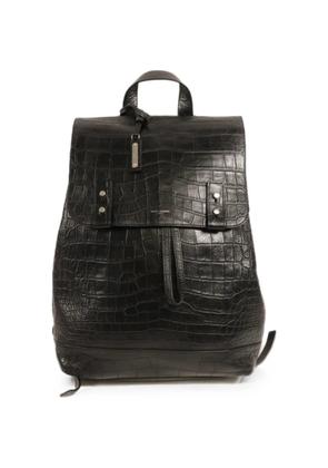 Saint Laurent Pre-Owned Sac de Jour croc-effect backpack - Black