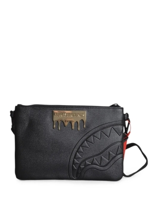 Sprayground Shark Mouth logo-plaque clutch bag - Black