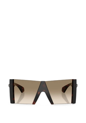 Versace Eyewear Medusa plaque geometric-frame sunglasses - Brown