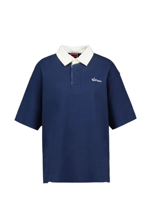 Kenzo Varsity logo-embroidered polo shirt - Blue