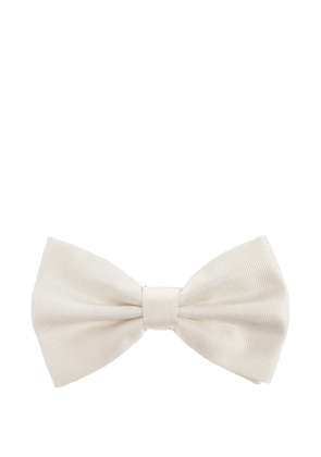 Giorgio Armani ribbed-knit bow tie - White