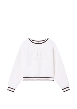 Armani Exchange logo-embroidered sweatshirt - White