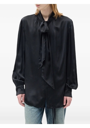 Ann Demeulemeester Runo bow-tie shirt - Black