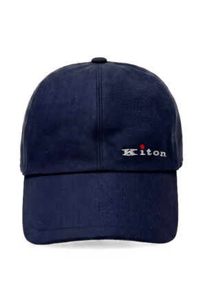 Kiton logo-embroidered baseball cap - Blue