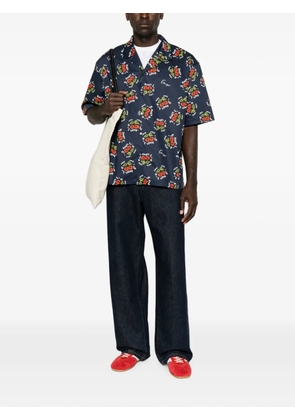 Kenzo cherry-print short-sleeve shirt - Blue