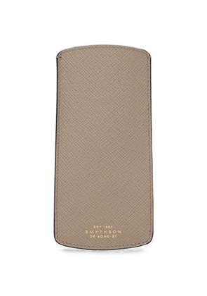 Smythson leather glasses case - Neutrals
