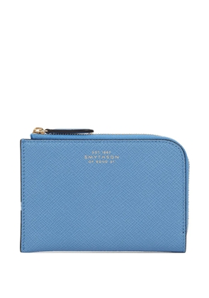 Smythson small Panama zip-around pouch - Blue