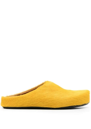 Marni Fussbet Sabot calf-hair slippers - Yellow