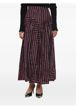 Stella McCartney maxi Sweet Heart striped skirt - Purple