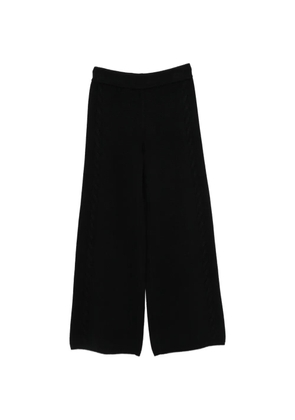 Lisa Yang Olanda cable-knit palazzo pants - Black