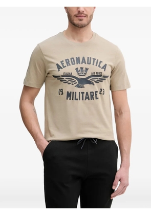 Aeronautica Militare logo-print short-sleeve T-shirt - Neutrals