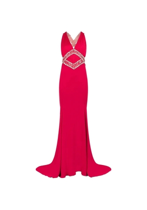 Roberto Cavalli rhinestone embellished sleeveless gown - Pink