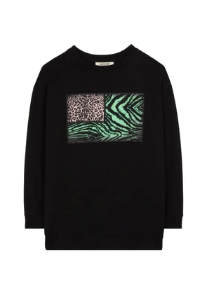 Roberto Cavalli animal-print detail sweatshirt - Black