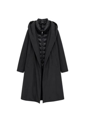 Herno layered hooded coat - Black