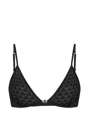 Karl Lagerfeld Autograph mesh triangle bra - Black