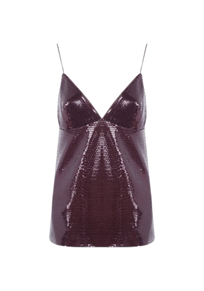 Alberta Ferretti sequin-embellished tank top - Purple