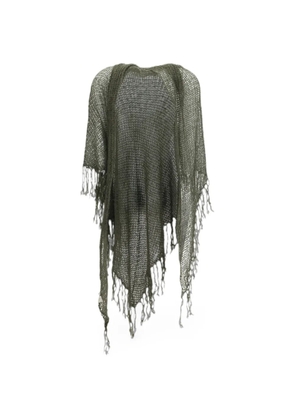 MIRROR IN THE SKY Nimbus fringed scarf - Green