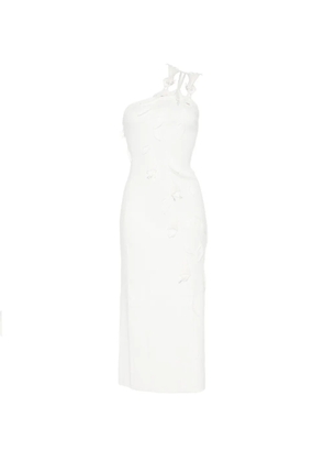 Cult Gaia Jilly floral-appliqué one-shoulder midi dress - White