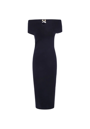 Alberta Ferretti cut-out off-the-shoulder midi dress - Black