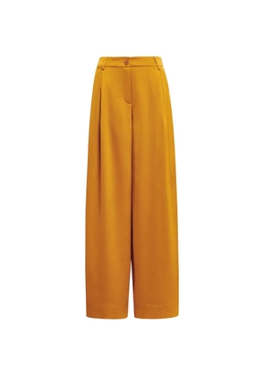 Essentiel Antwerp Katerina pleated satin trousers - Yellow