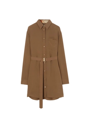 Burberry silk crepe de chine shirt dress - Brown