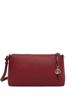 LIU JO logo-charm pebbled shoulder bag - Red