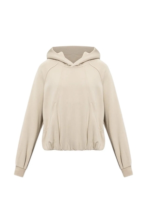 Moose Knuckles logo-patch raglan-sleeve hoodie - Neutrals